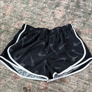 Nike Women's Black Athletic Shorts with White Trim